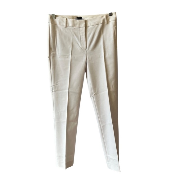 TALBOTS NEWPORT PANTS NWOT 6 WHITE CLASSIC MINIMALIST PREPPY OFFICE CHIC COASTAL - Picture 2 of 11